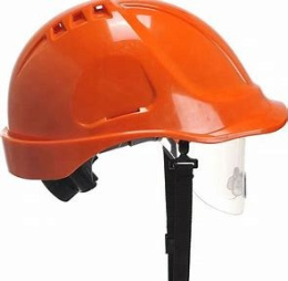 HEŁM OCHRONNY ENDURANCE Z WIZJERKĄ PW55 PORTWEST pomarańczowy