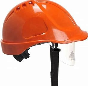 HEŁM OCHRONNY ENDURANCE Z WIZJERKĄ PW55 PORTWEST pomarańczowy