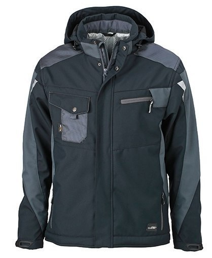 KURTKA ROBOCZA OCIEPLANA SOFTSHELL CRAFT Z KAPTUREM ODDYCHAJĄCA WODOODPORNA CZARNA KURTKA ROBOCZA OCIEPLANA SOFTSHELL CRAFT Z KAPTUREM ODDYCHAJĄCA WODOODPORNA CZARNA