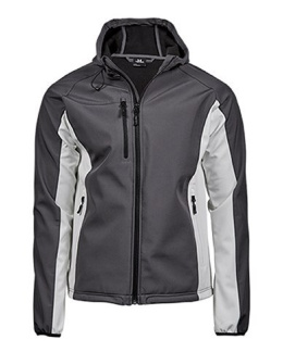 KURTKA ROBOCZA SOFTSHELL PERFORMANCE Z KAPTUREM DWUKOLOROWA SZARA ODDYCHAJĄCA WODOODPORNA