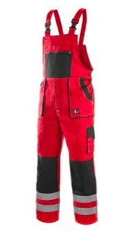 CXS CANIS Luxy Bright spodnie robocze ogrodniczki czerwone