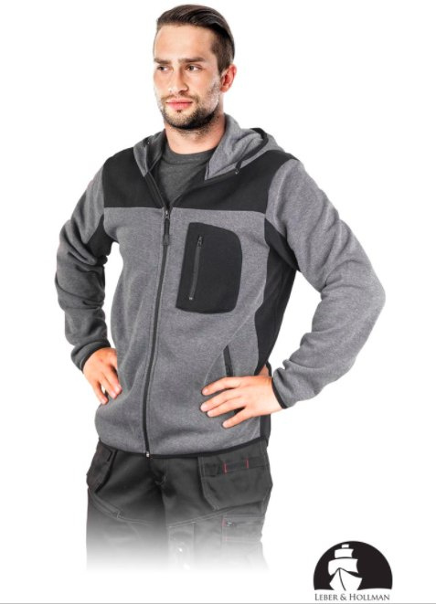 bluza robocza polarowa LH-SCOT Leber&Hollman ciemnoszaro-czarna bluza robocza polarowa LH-SCOT Leber&Hollman ciemnoszaro-czarna