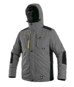 Canis CXS Baltimore kurtka robocza ocieplana z odpinanym kapturem szara