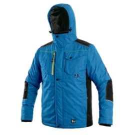 Canis CXS Baltimore kurtka robocza ocieplana niebieska oddychająca i przeciwdeszczowa męska z odpinanm kapturem