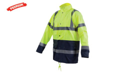 KURTKA ROBOCZA Flash 5w1 STALCO OCIEPLANA OSTRZEGAWCZA WODOODPORNA Z TKANINY OXFORD PRZECIWDESZCZOWA