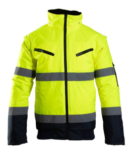 Polstar kurtka robocza Benefit HI-VI Bomber 2w1  - ocieplana ochronna odzież ostrzegawcza