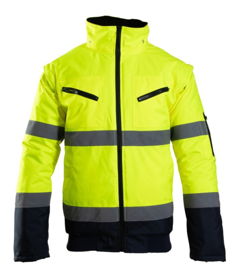 Polstar kurtka robocza Benefit HI-VI Bomber 2w1  - ocieplana ochronna odzież ostrzegawcza Polstar kurtka robocza Benefit HI-VI Bomber 2w1  - ocieplana ochronna odzież ostrzegawcza