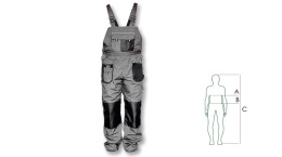 StalCO BasicLine Spodnie robocze ogrodniczki ochronne monterskie