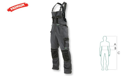 StalCo Allround Line Spodnie robocze ogrodniczki ochronne wzmocnione tkaniną Oxford StalCo Allround Line Spodnie robocze ogrodniczki ochronne wzmocnione tkaniną Oxford