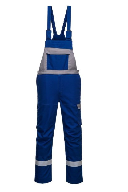 Spodnie robocze ogrodniczki trudnopalne FR07 Portwest Bizflame Industry antyelektrostatyczne chemoodporne szare Spodnie robocze ogrodniczki trudnopalne FR07 Portwest Bizflame Industry antyelektrostatyczne chemoodporne szare