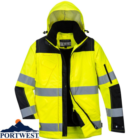 KURTKA OCHRONNA OCIEPLANA OSTRZEGAWCZA PORTWEST C469 3W1 KURTKA OCHRONNA OCIEPLANA OSTRZEGAWCZA PORTWEST C469 3W1