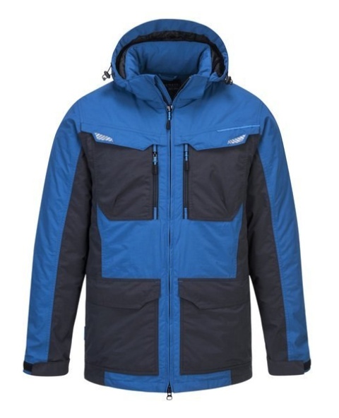 Kurtka robocza ocieplana wodoodporna Portwest WX3 T740 niebiesko-czarna
