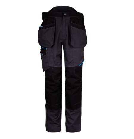 Spodnie bhp do pasa z elastycznymi wstawkami i kaburami Portwest WX3 T702 Spodnie bhp do pasa z elastycznymi wstawkami i kaburami Portwest WX3 T702