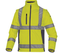 KURTKA ROBOCZA 2W1 MOONLIGHT2 DELTA PLUS ODBLASKOWA ODDYCHAJĄCA Z TKANINY SOFTSHELL ŻÓŁTA