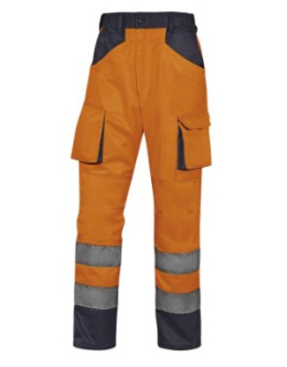 Delta Plus Mach2 M2PHV spodnie robocze do pasa ostrzegawcze pomarańczowe