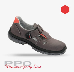 Buty robocze damskie PPO 551 S1P KOMPOZYT SZARE sandały robocze