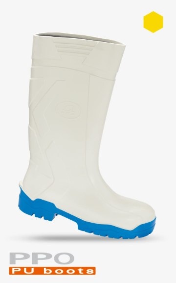 BUTY ROBOCZE PPO KALOSZE białe 1044 s4 z podnoskiem