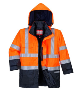 PORTWEST S779 BIZFLAME RAIN OSTRZEGAWCZA KURTKA ROBOCZA TRUDNOPALNA Z WYPINANYM OCIEPLENIEM