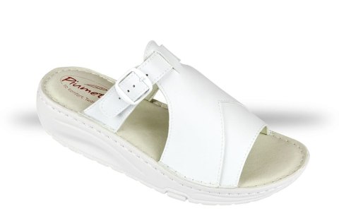 Buty Julex Klapki Damskie Piumetta 6266 białe Buty Julex Klapki Damskie Piumetta 6266 białe