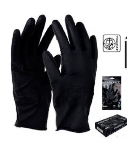 BRAK RĘKAWICE NITRYLOWE wielorazowe czarne - DOSTĘPNE