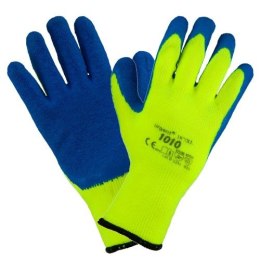 URGENT 1010 rękawice robocze ocieplane powlekane lateksem - budowlane rękawiczki zimowe