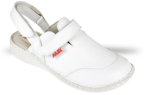 Buty Julex Piumetta 4460-21-P Saboty Damskie białe Buty Julex Piumetta 4460-21-P Saboty Damskie białe