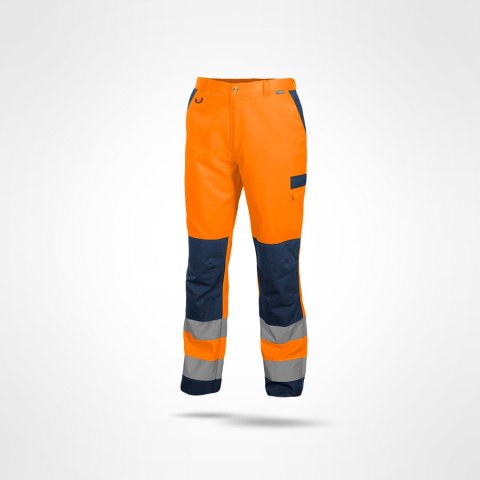 Sara Workwear Drogowiec spodnie robocze do pasa ostrzegawcze pomarańczowe Sara Workwear Drogowiec spodnie robocze do pasa ostrzegawcze pomarańczowe