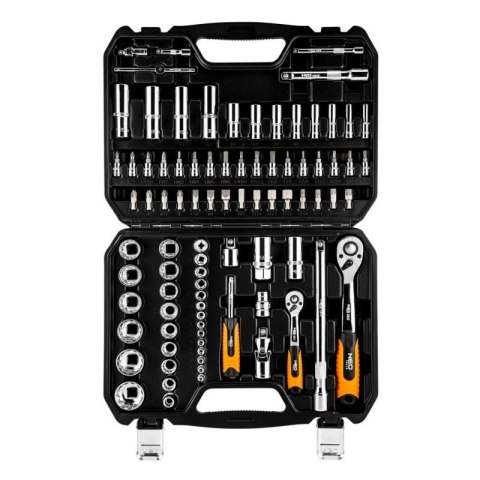 08-664 NEO TOOLS KLUCZE NASADOWE 1/2", 1/4", ZESTAW 86 SZT., CRV