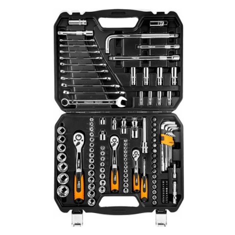 08-667 NEO TOOLS KLUCZE NASADOWE 126 SZT., 1/4", 3/8", 1/2" CRV