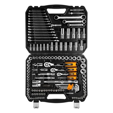 08-668 NEO TOOLS KLUCZE NASADOWE 156 SZT., 1/4", 3/8", 1/2", CRV