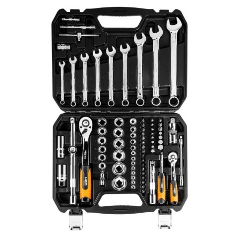 08-672 NEO TOOLS KLUCZE NASADOWE 1/2", 1/4" , ZESTAW 82 SZT., CRV
