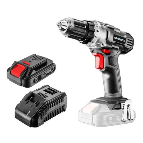 58G000-SET1 GRAPHITE WIERTARKO-WKRĘTARKA AKUMULATOROWA ENERGY+ 18V, LI-ION, UCHWYT 10 MM, AKU 2AH, ŁAD, KARTON