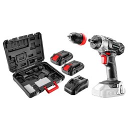 58G022-SET2 GRAPHITE WIERTARKO-WKRĘTARKA AKU ENERGY+ 18V, LI-ION, ZDEJMOWANY UCHWYT 10 MM, 2 AKU 2AH, ŁAD, WALIZKA