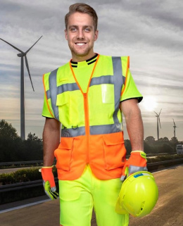 Ardon H5928 Signal kamizelka ostrzegawcza odblaskowa pomrańczowo-żółta
