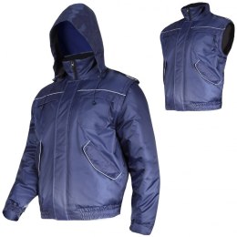 KURTKA BOMBER ZIMOWA OCIEPLANA 2W1 BEZRĘKAWNIK Z KAPTUREM LAHTI PRO L40927