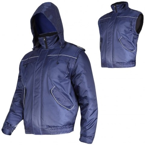 KURTKA BOMBER ZIMOWA OCIEPLANA 2W1 BEZRĘKAWNIK Z KAPTUREM LAHTI PRO L40927 KURTKA BOMBER ZIMOWA OCIEPLANA 2W1 BEZRĘKAWNIK Z KAPTUREM LAHTI PRO L40927