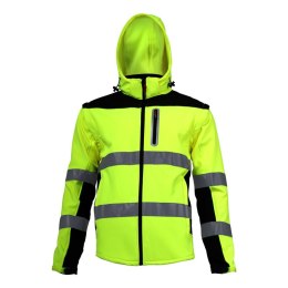 KURTKA SOFTSHELL 2W1 OSTRZEGAWCZA Z ODPINANYMI RĘKAWAMI ŻÓŁTA LAHTI PRO L40919