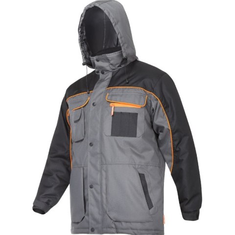 KURTKA ZIMOWA OCIEPLANA SZARO CZARNA LAHTI PRO L40929 KURTKA ZIMOWA OCIEPLANA SZARO CZARNA LAHTI PRO L40929