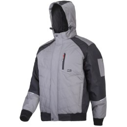 KURTKA ZIMOWA Z KAPTUREM OCIEPLANA SZARA LAHTI PRO L40931