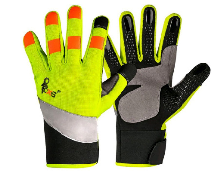 CANIS CXS BENSON rękawice robocze monterskie odblaskowe wzmacniane skórą syntetyczną CANIS CXS BENSON rękawice robocze monterskie odblaskowe wzmacniane skórą syntetyczną