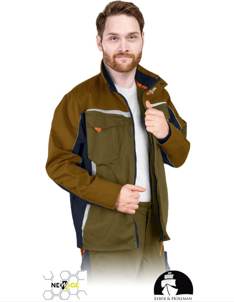 bluza robocza LH-NA-J Leber&Hollman khaki-granatowo-pomarańczowa bluza robocza LH-NA-J Leber&Hollman khaki-granatowo-pomarańczowa