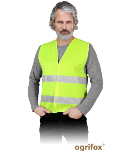 Ogrifox OX-LUMI kamizelka odblaskowa żółta ostrzegawcza tania Ogrifox OX-LUMI kamizelka odblaskowa żółta ostrzegawcza tania