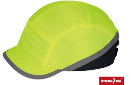 Reis BUMPSCAPFLUO przemysłowy lekki hełm odblaskowy ochronny z krótkim daszkiem