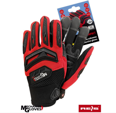 Reis RMC-IMPACT rękawice robocze monterskie wzmacniane czerwone Reis RMC-IMPACT rękawice robocze monterskie wzmacniane czerwone