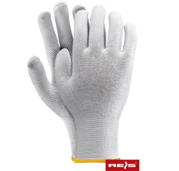 Reis RMICROLUX tanie rękawice robocze z mikronakropieniem białe