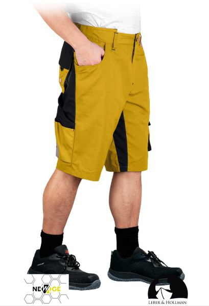 krótkie spodenki roboocze LH-NA-TS Leber&Hollman żółto-czarne krótkie spodenki roboocze LH-NA-TS Leber&Hollman żółto-czarne