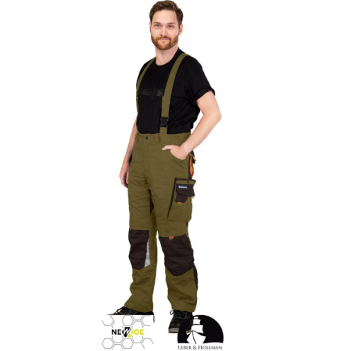 aposnie robocze ogrodniczki ocieplane LH-NAW-B Leber&Hollman khaki-brązowo-pomarańczowe aposnie robocze ogrodniczki ocieplane LH-NAW-B Leber&Hollman khaki-brązowo-pomarańczowe