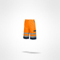 krótkie spodenki robocze Drogowiec Sara Workwear ostrzegawcze pomarańczowe