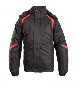 kurtka ocieplana Benefit Nero Polstar czarno-czerwona