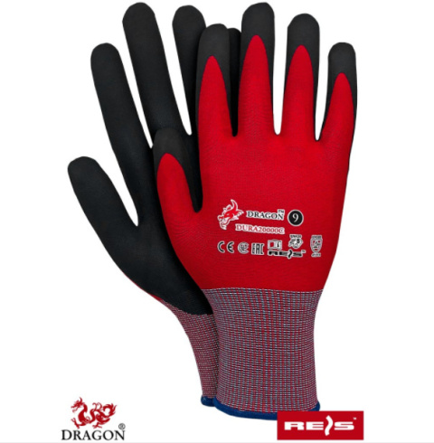 REIS Dragon DURA20000C CB rękawice robocze bylon powlekane nitrylem foam REIS Dragon DURA20000C CB rękawice robocze bylon powlekane nitrylem foam